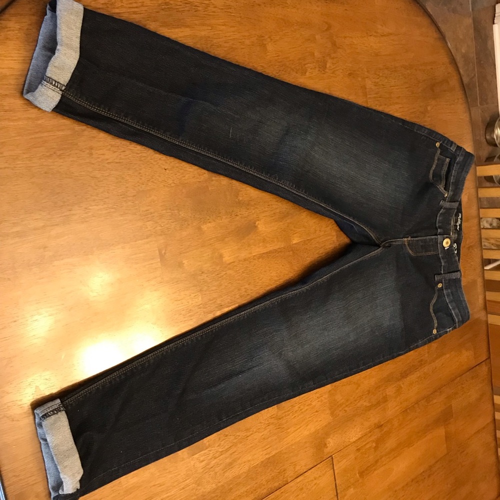 The Limited dark denim jeans with cuff in size 6.